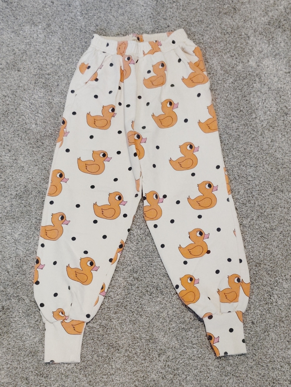 Hugo Loves Tiki Kids White Duck-Print Jogger Pants